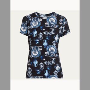 L'Agence NWT Ressi Short-Sleeve Porcelain Tee (ORIG. $115) SIZE XP